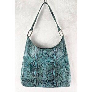 Crossbody Tote Faux Teal Snakeskin by I.N.C International Concepts Medium Size